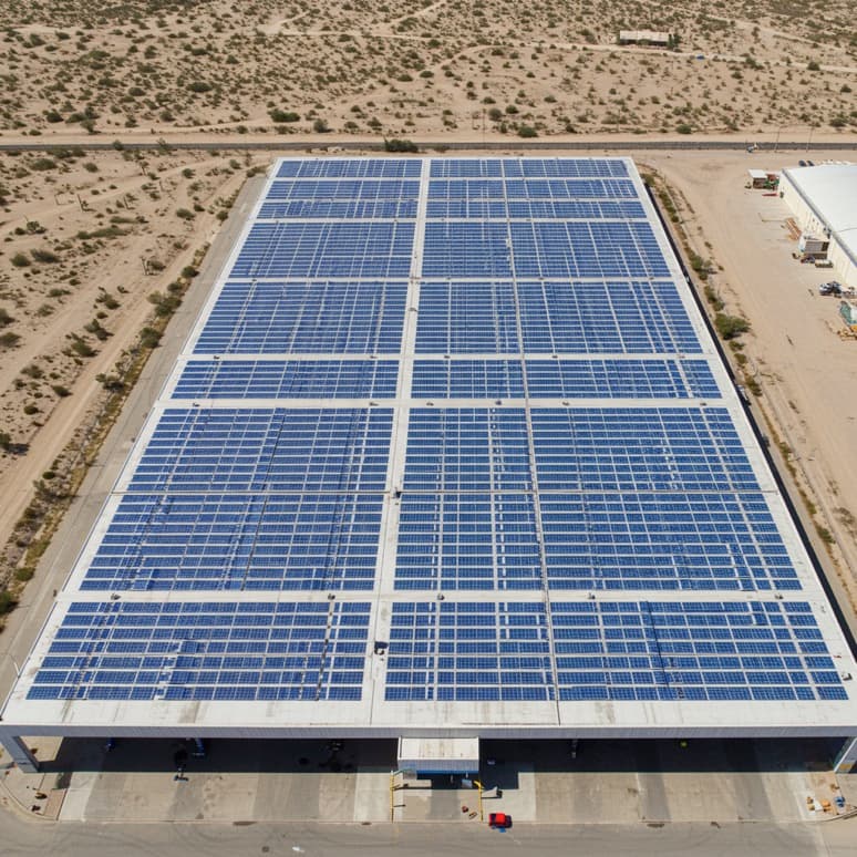 Energía y atmósfera — Nave industrial LEED con fotovoltaicos en Mexicali
